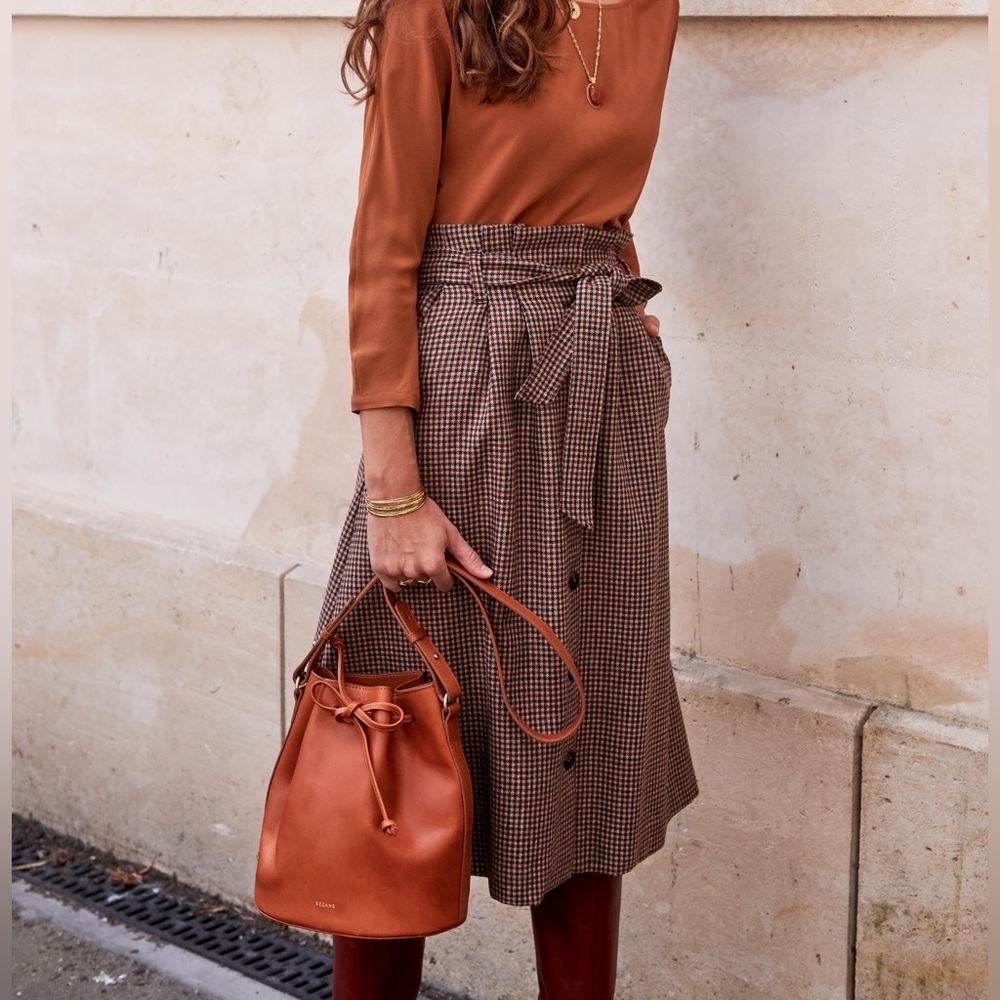 Sézane Zia Belted Skirt